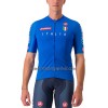 Set Fietsshirt + Korte Koersbroek 2023 Italië Nationaal Team Blauw